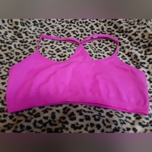 City Streets Womens Pink Sports Bra Croptop L